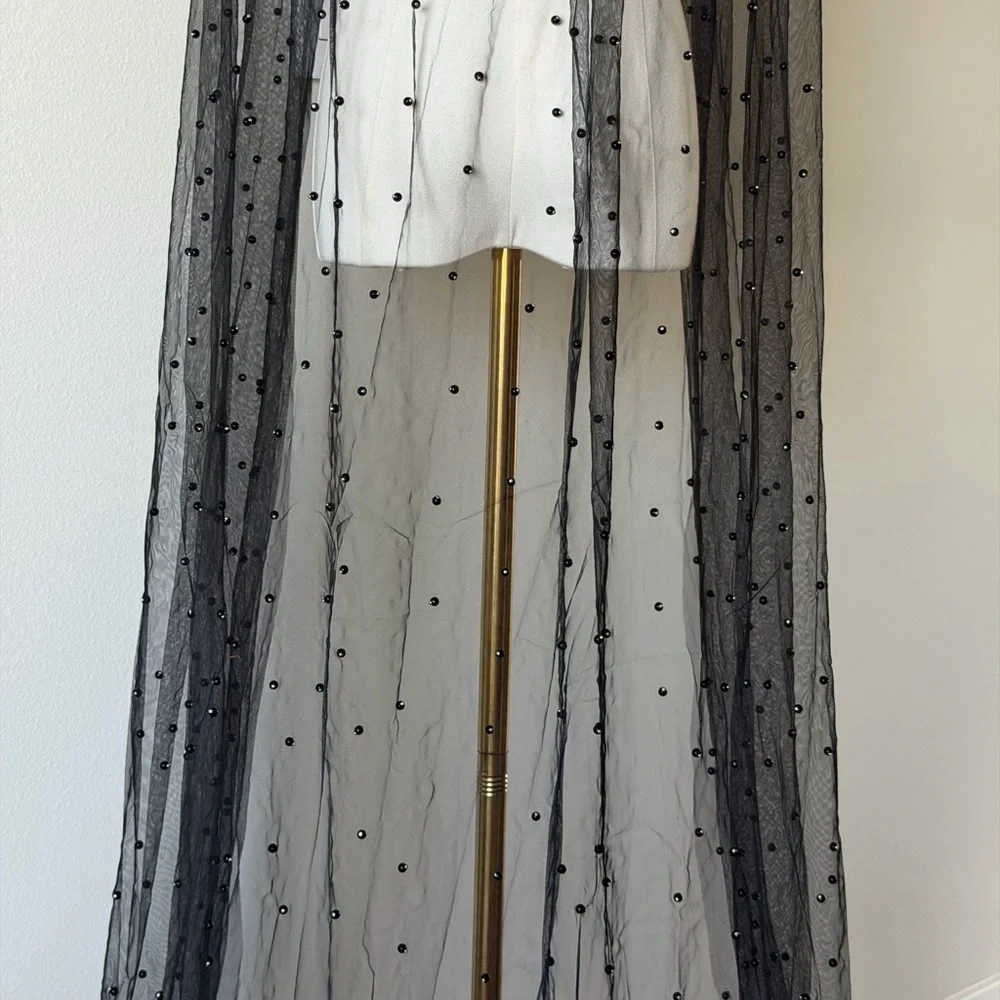 N/A black tulle